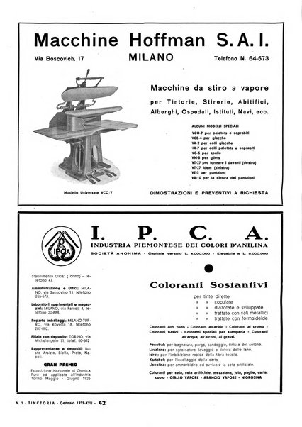 Tinctoria i progressi delle industrie tintorie e tessili