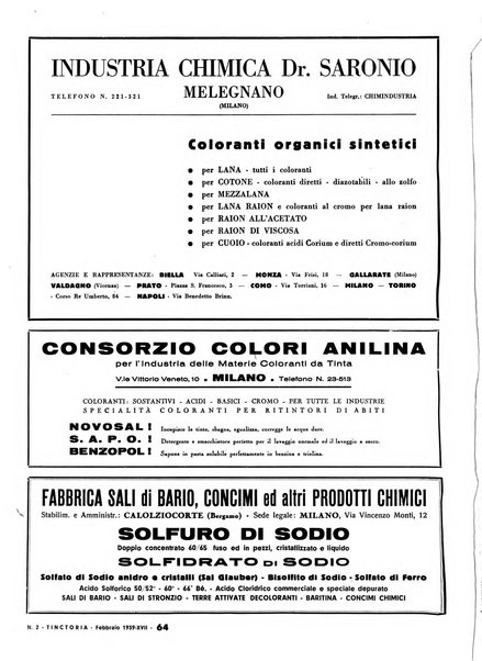 Tinctoria i progressi delle industrie tintorie e tessili