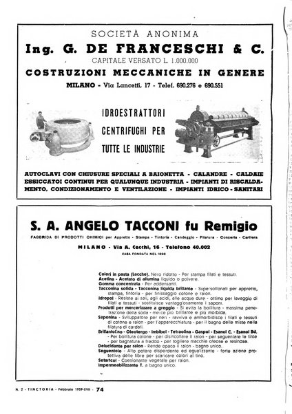 Tinctoria i progressi delle industrie tintorie e tessili