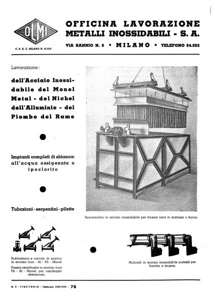 Tinctoria i progressi delle industrie tintorie e tessili