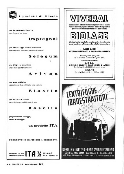 Tinctoria i progressi delle industrie tintorie e tessili