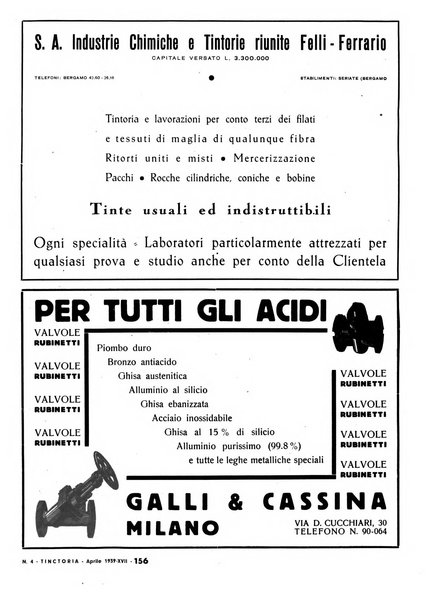 Tinctoria i progressi delle industrie tintorie e tessili