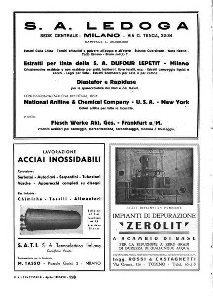 Tinctoria i progressi delle industrie tintorie e tessili