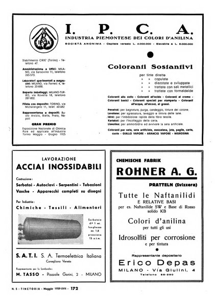 Tinctoria i progressi delle industrie tintorie e tessili