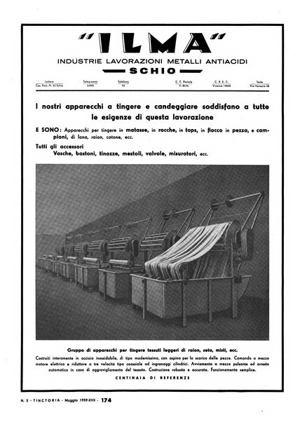 Tinctoria i progressi delle industrie tintorie e tessili