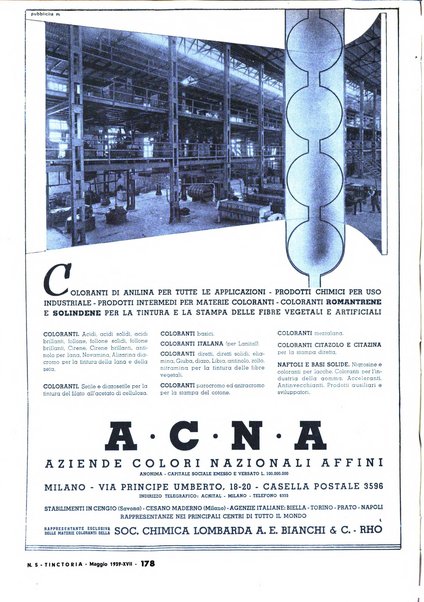 Tinctoria i progressi delle industrie tintorie e tessili