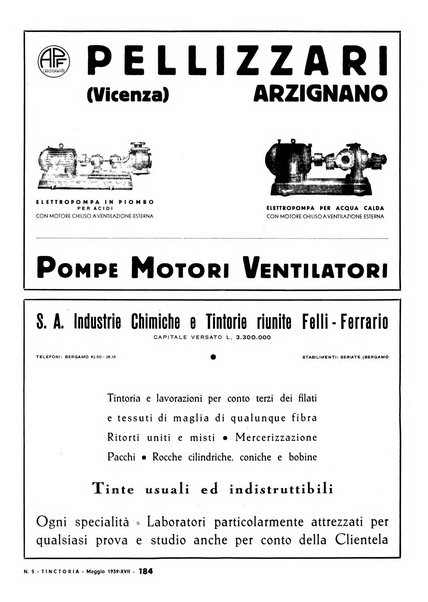 Tinctoria i progressi delle industrie tintorie e tessili