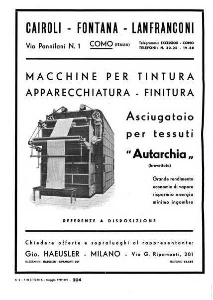 Tinctoria i progressi delle industrie tintorie e tessili