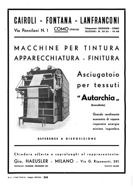 Tinctoria i progressi delle industrie tintorie e tessili