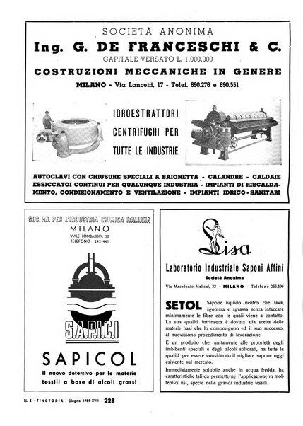 Tinctoria i progressi delle industrie tintorie e tessili