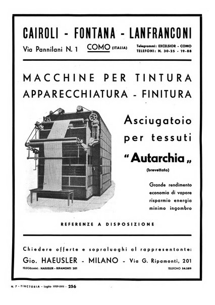 Tinctoria i progressi delle industrie tintorie e tessili