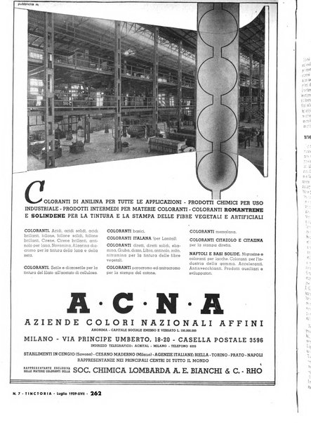 Tinctoria i progressi delle industrie tintorie e tessili