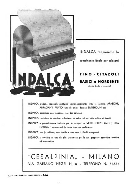 Tinctoria i progressi delle industrie tintorie e tessili