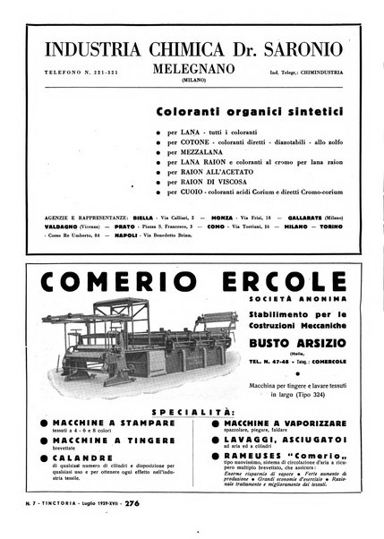 Tinctoria i progressi delle industrie tintorie e tessili