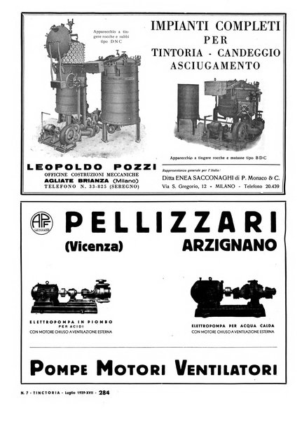 Tinctoria i progressi delle industrie tintorie e tessili