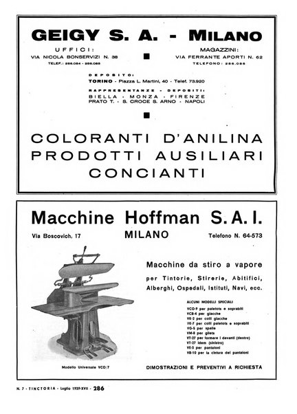 Tinctoria i progressi delle industrie tintorie e tessili