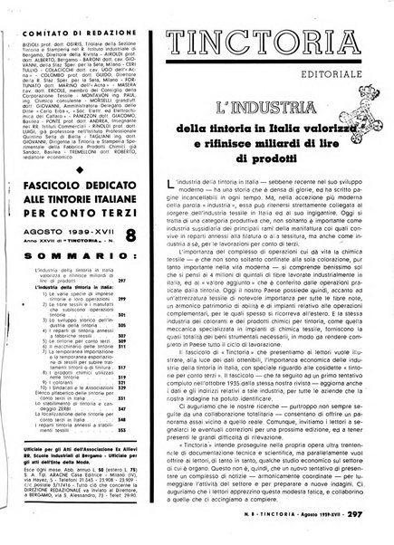 Tinctoria i progressi delle industrie tintorie e tessili