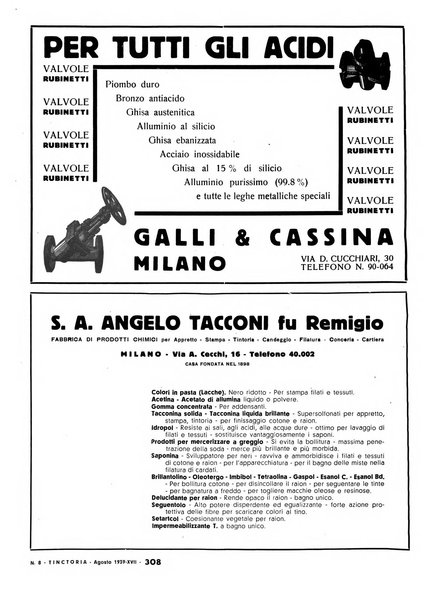 Tinctoria i progressi delle industrie tintorie e tessili