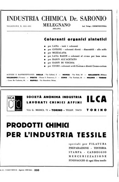 Tinctoria i progressi delle industrie tintorie e tessili