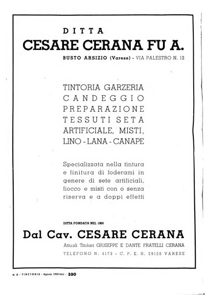 Tinctoria i progressi delle industrie tintorie e tessili