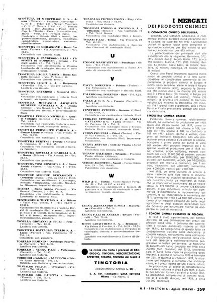 Tinctoria i progressi delle industrie tintorie e tessili