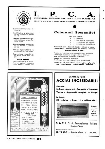 Tinctoria i progressi delle industrie tintorie e tessili