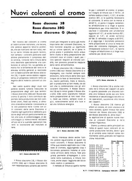 Tinctoria i progressi delle industrie tintorie e tessili