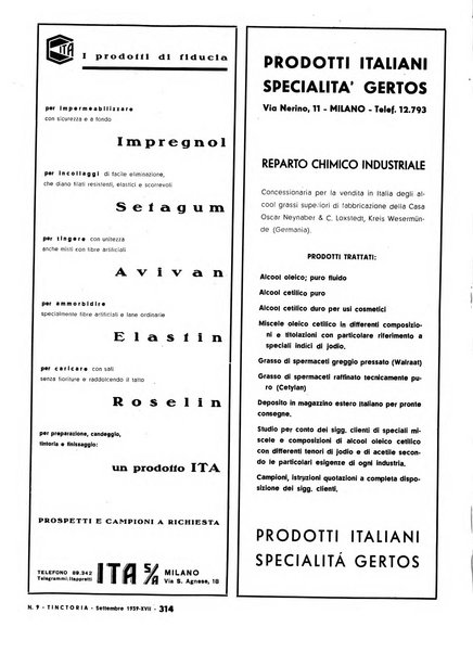 Tinctoria i progressi delle industrie tintorie e tessili