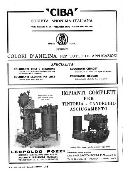 Tinctoria i progressi delle industrie tintorie e tessili