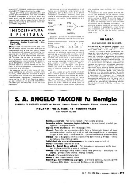 Tinctoria i progressi delle industrie tintorie e tessili