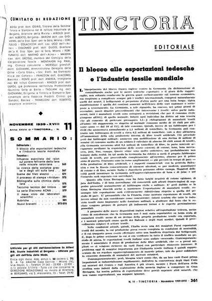 Tinctoria i progressi delle industrie tintorie e tessili