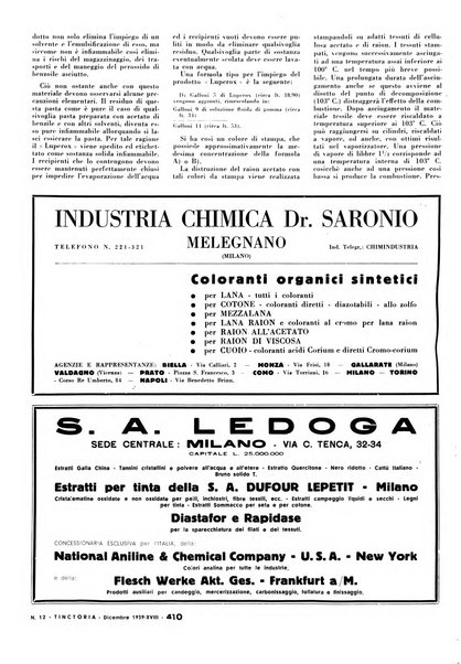 Tinctoria i progressi delle industrie tintorie e tessili