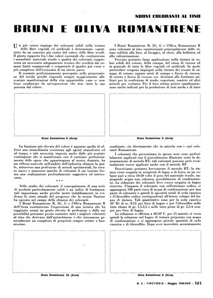 Tinctoria i progressi delle industrie tintorie e tessili