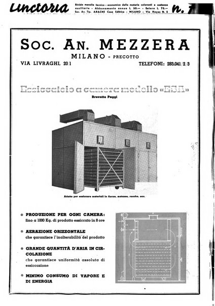 Tinctoria i progressi delle industrie tintorie e tessili