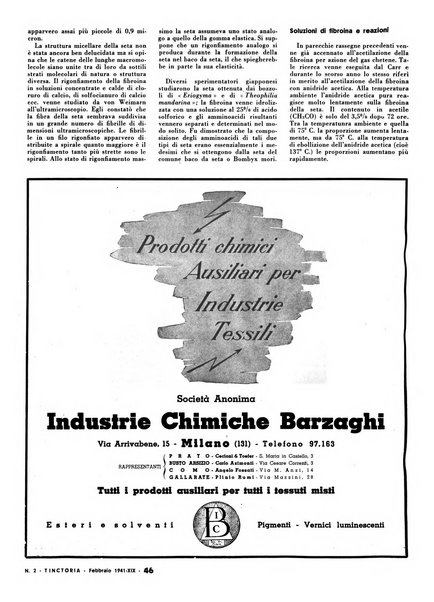 Tinctoria i progressi delle industrie tintorie e tessili