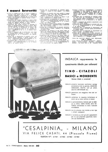 Tinctoria i progressi delle industrie tintorie e tessili