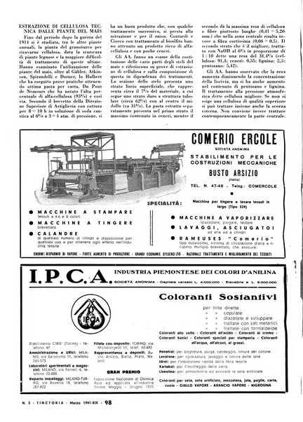 Tinctoria i progressi delle industrie tintorie e tessili