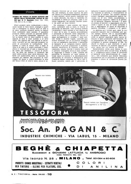 Tinctoria i progressi delle industrie tintorie e tessili