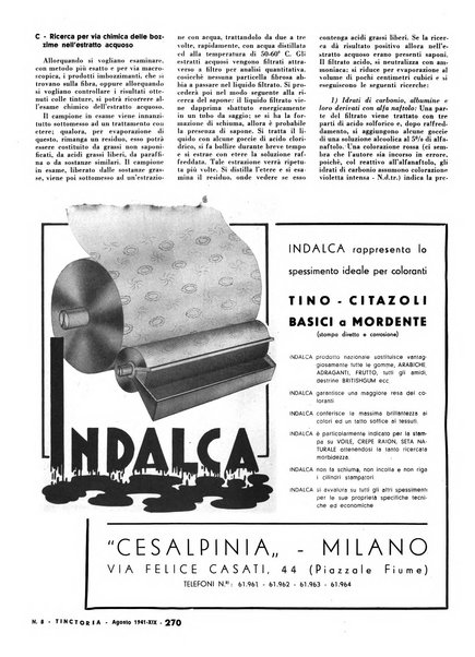 Tinctoria i progressi delle industrie tintorie e tessili