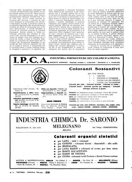 Tinctoria i progressi delle industrie tintorie e tessili