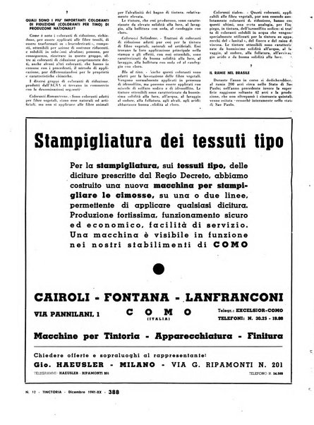 Tinctoria i progressi delle industrie tintorie e tessili