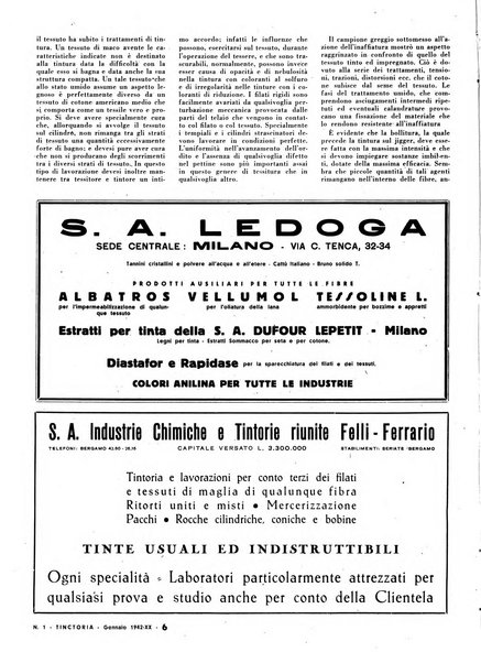 Tinctoria i progressi delle industrie tintorie e tessili