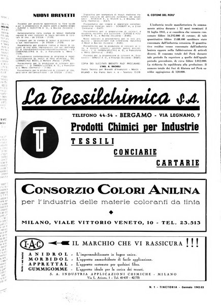 Tinctoria i progressi delle industrie tintorie e tessili