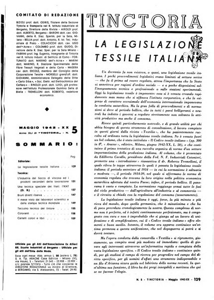 Tinctoria i progressi delle industrie tintorie e tessili