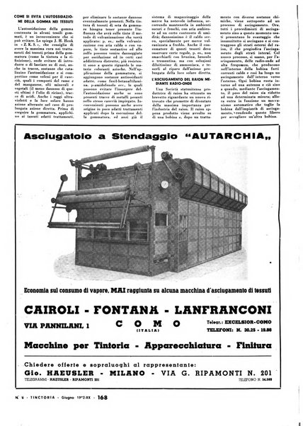 Tinctoria i progressi delle industrie tintorie e tessili