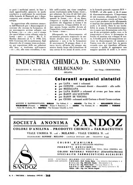 Tinctoria i progressi delle industrie tintorie e tessili