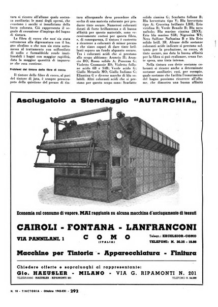 Tinctoria i progressi delle industrie tintorie e tessili