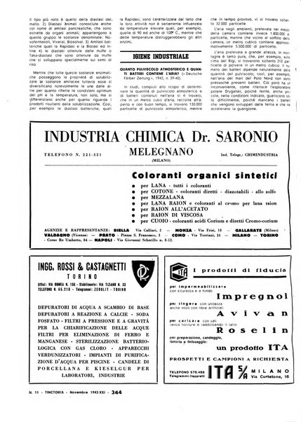 Tinctoria i progressi delle industrie tintorie e tessili