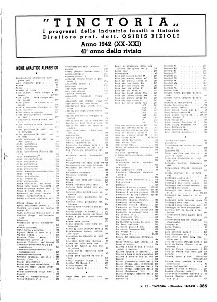 Tinctoria i progressi delle industrie tintorie e tessili