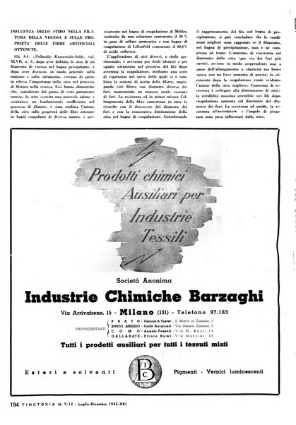 Tinctoria i progressi delle industrie tintorie e tessili